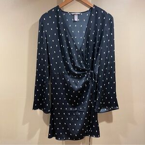 H&M Black Full Wrap Dress